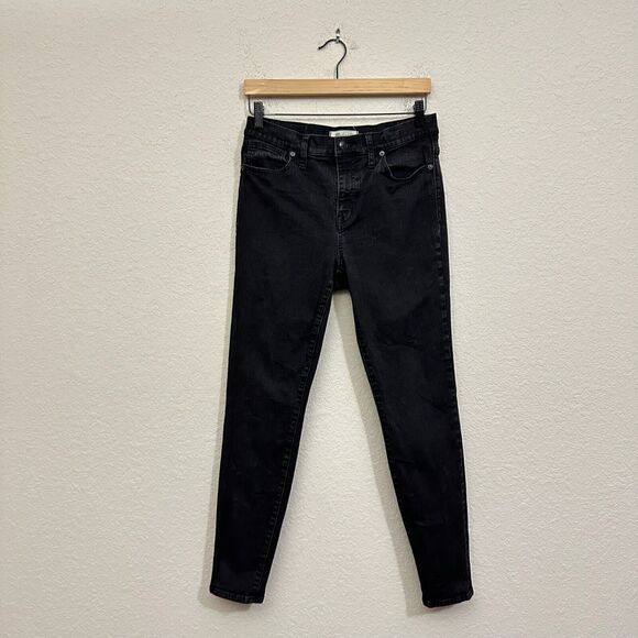 MADEWELL 9" High Riser Skinny Skinny Jeans #E0257 in Faded Black - Picture 1 of 13